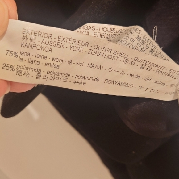 Zara Black Double-Breasted Coat - Picture 4 of 4